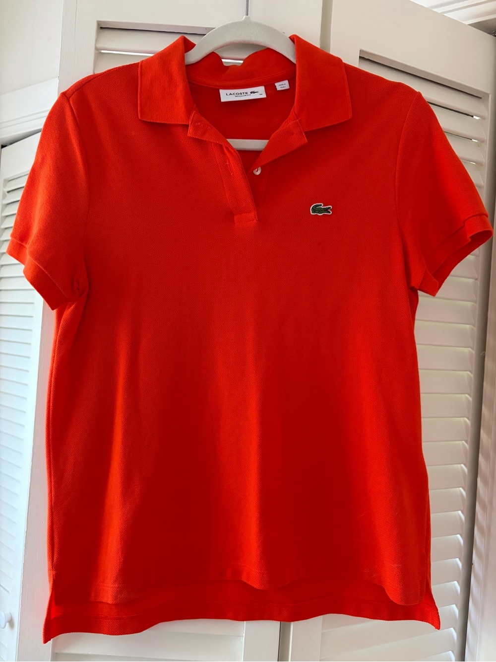 Lacoste Orange Short Sleeve Polo